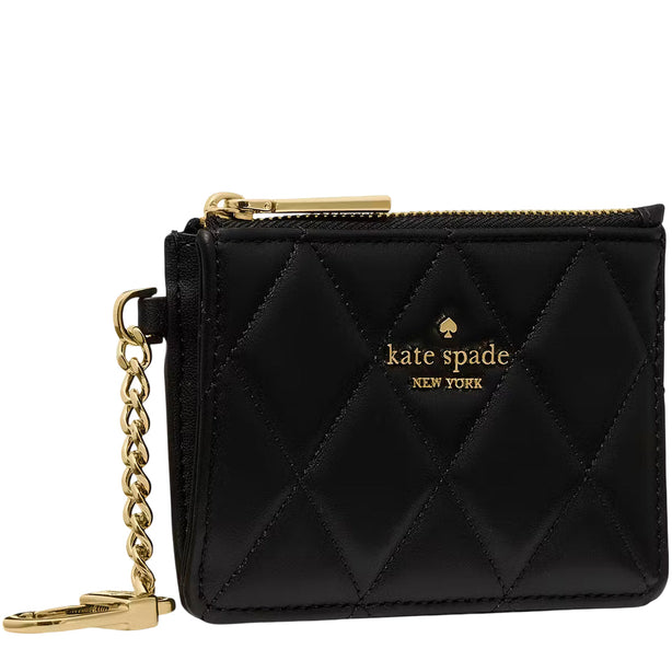 Kate Spade Quilted Key Ring Card Holder - Black KN772