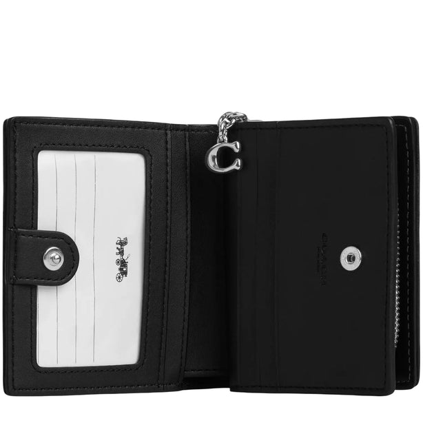 Coach Snap Wallet In Signature Denim - Black CDF22