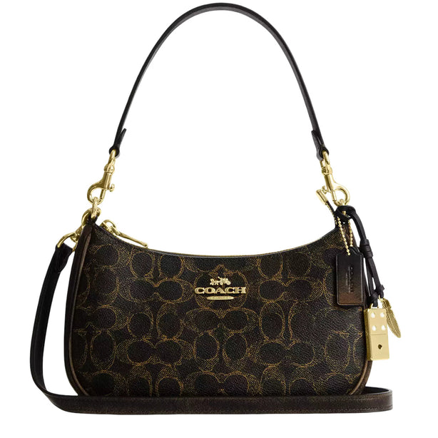 Coach Teri Shoulder Bag In Loved Signature Canvas With Charms - Brown CDY18
