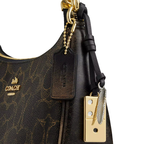 Coach Teri Shoulder Bag In Loved Signature Canvas With Charms - Brown CDY18