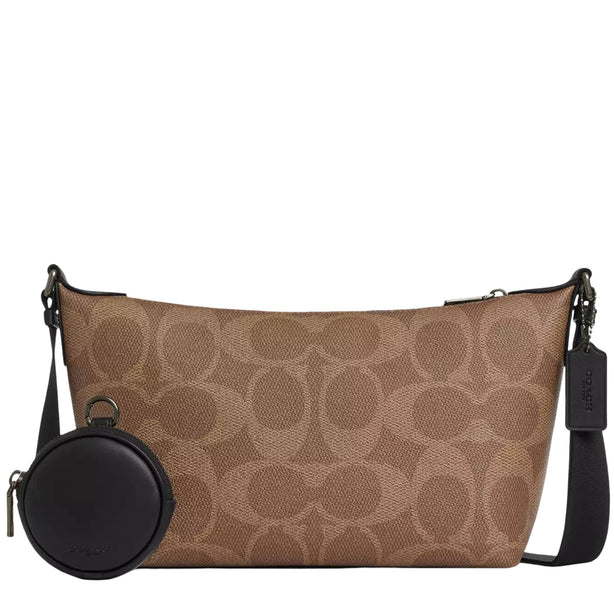 Coach Small Finn Crossbody Bag With Pouch In Maxi Signature Canvas - Tan/ Black CCG19