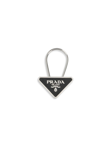 Prada Metal Key Ring - Black