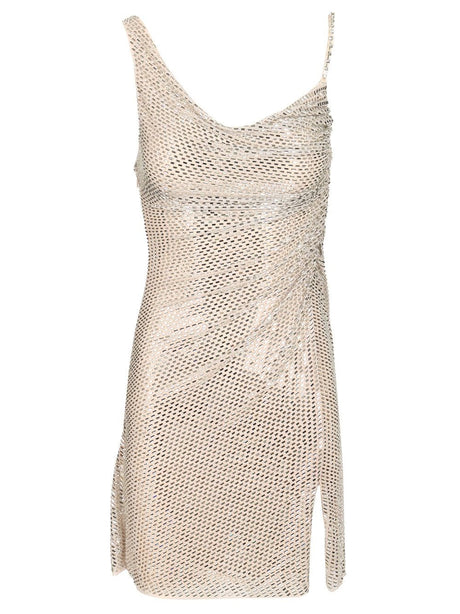 Self-Portrait Draped Mini Dress - Beige