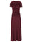 Self-Portrait Ruffled Midi Dress - Bordeaux