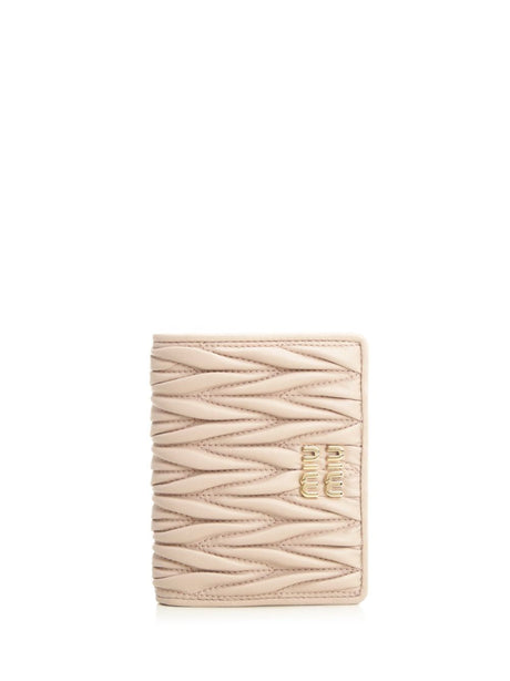 Miu Miu Matelasse Wallet - Rose