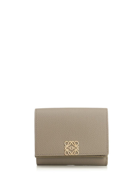 Loewe Anagram Trifold Wallet - Beige
