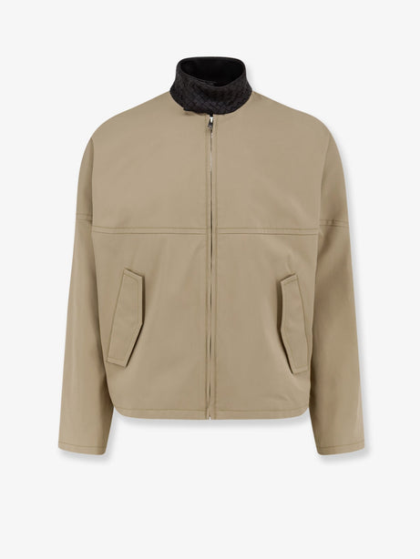 Bottega Veneta Cotton jacket with Intrecciato detail - Sahara
