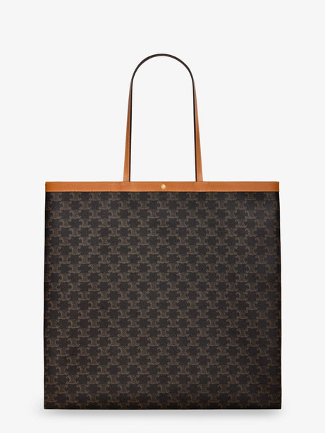 Celine Triomphe fabric Shopper bag - Miel