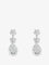 Self Portrait Crystal Flower Tiered Earrings - Silver