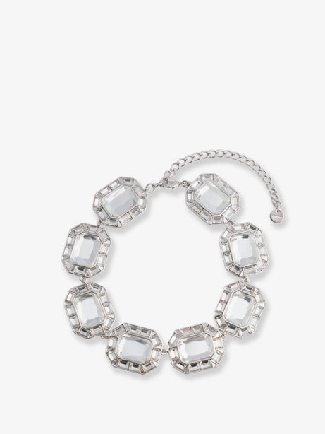 Self Portrait Silver Crystal Necklace