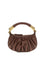 Balmain Ébène mini Bag in calfskin leather - 8gm Marron Foncé