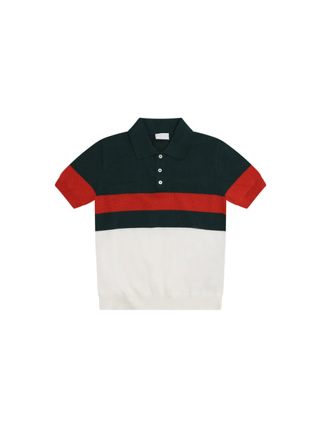 Gucci Cotton Polo shirt for Boy - White/Green/Red