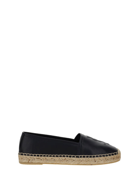 Saint Laurent Lambskin Espadrilles - Black