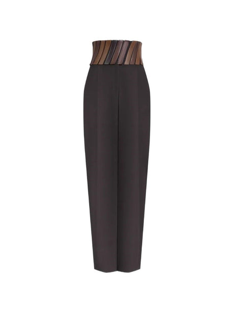 AlaïA Belted Trousers - Black