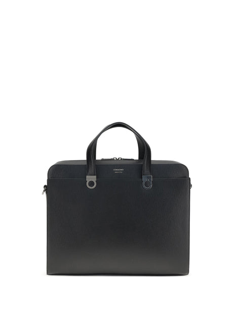 Ferragamo Gancini business Handbag - Black