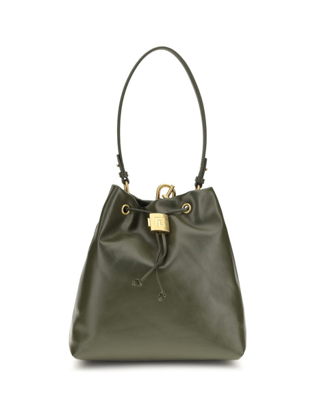 Balmain Pulse Backpack in calfskin - 7as Dark Olive