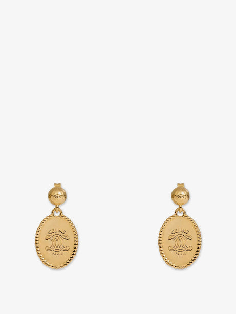 Celine Brass earrings with gold finish