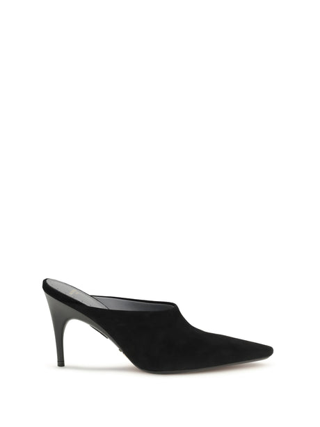 Balenciaga Duchesse suede Mule - Black/Gold