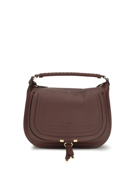 Chloé Marcie Shoulder Bag - Dark Velvet