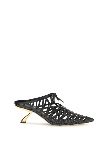 Ferragamo S Sculpted heel Mules - Black