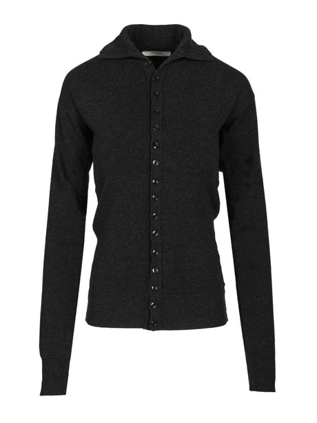 Lemaire Turtleneck Cardigan - Grey