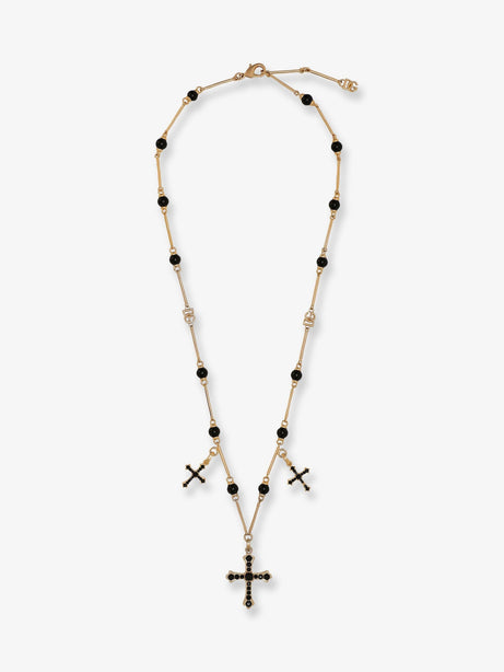Dolce & Gabbana Brass rosary with cross charms - Oro