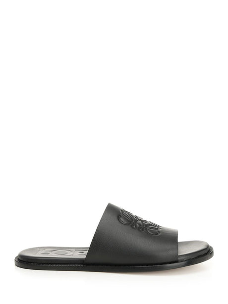 Loewe Paula'S Ibiza Slide Anagram Flex - Black
