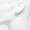 TORY BURCH Icon Enamel Stud Earrings New Ivory RS-177397