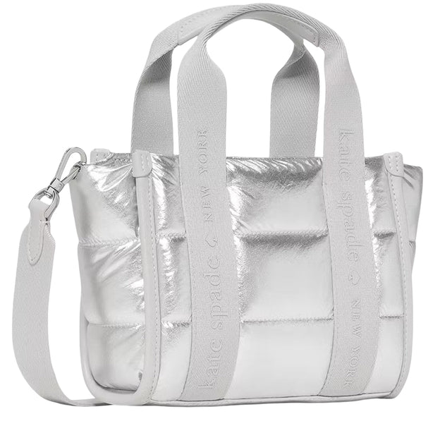 Kate Spade Kip Puffy Mini Tote Bag - Silver KO054