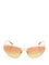 Chloe' Metal Frame Glasses - Orange