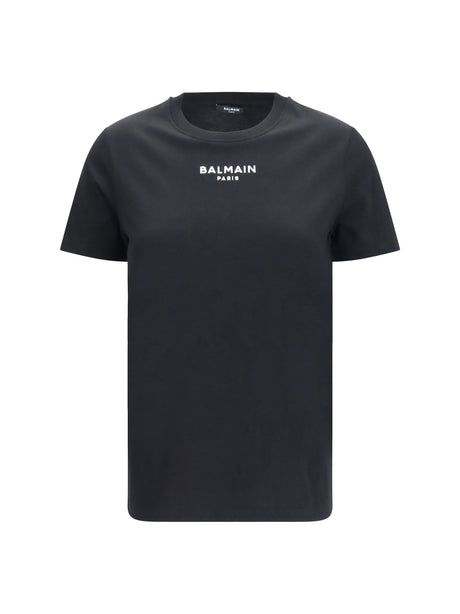 Balmain Cotton logo T-shirt - Noir/Blanc