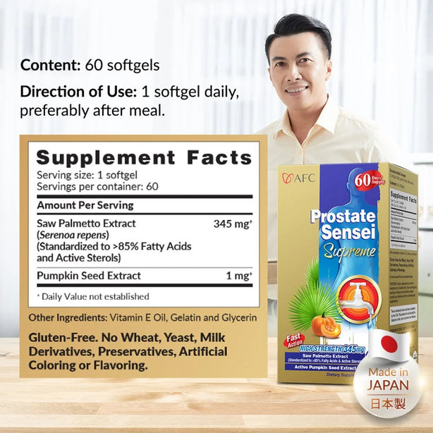 AFC Prostate Sensei Supreme for Difficult Frequent Urination Residual Urine
