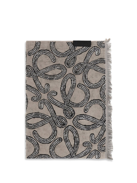 Loewe Jacquard cotton terry Towel - Beige/Black