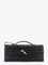 Bottega Veneta Andiamo Leather Clutch with Intrecciato Pattern - Black-M Brass