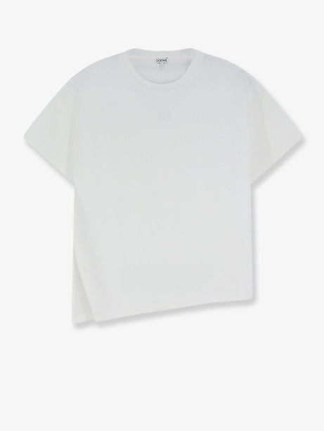 Loewe Asymmetric cotton blend t-shirt - White