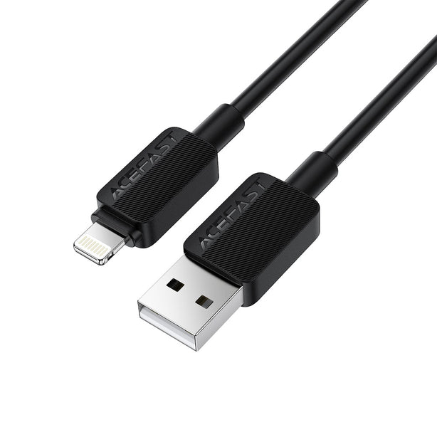 Acefast C26-02 USB-A to Lightning PVC Charging Data Cable (1.2m) - Black