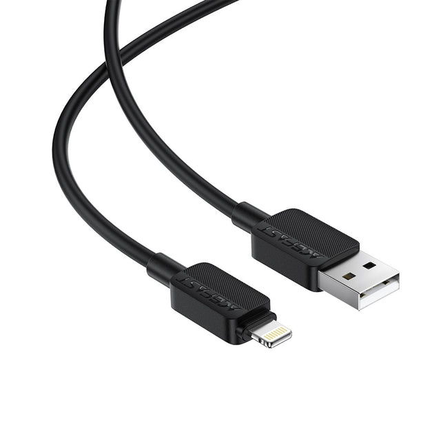 Acefast C26-02 USB-A to Lightning PVC Charging Data Cable (1.2m) - Black