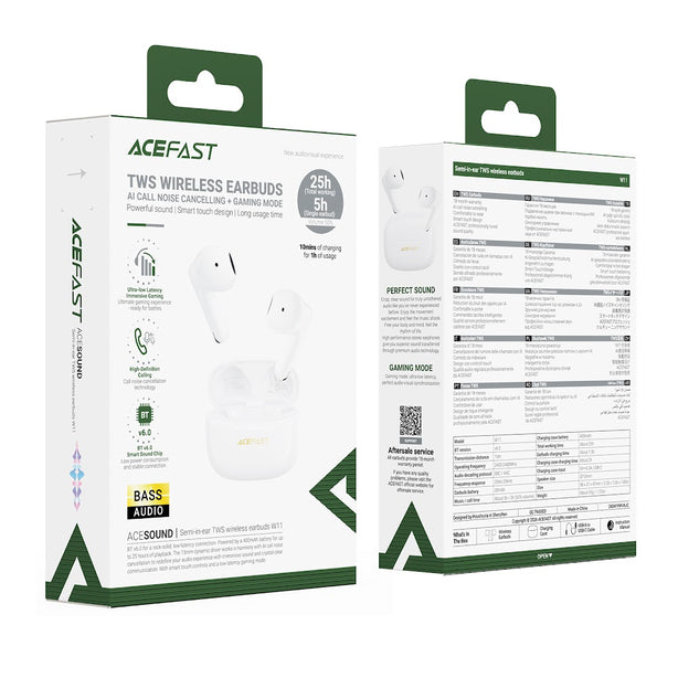 Acefast W11 Semi-In-Ear True Wireless Earbuds