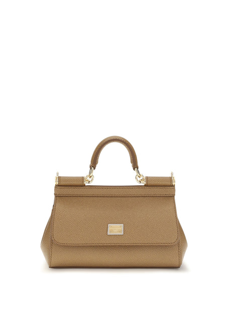 Dolce & Gabbana Sicily small leather Handbag - Caramello