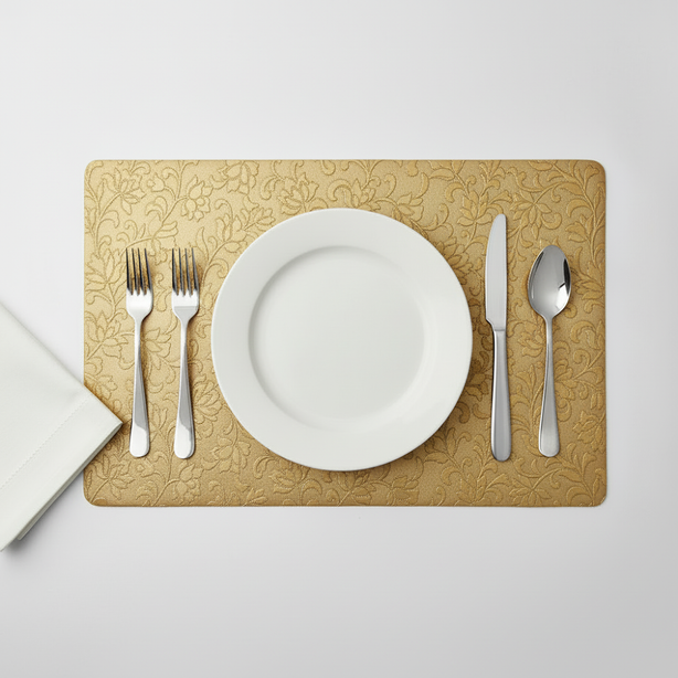 Rapee Ember Embossed PU Placemat – 30 x 45 cm