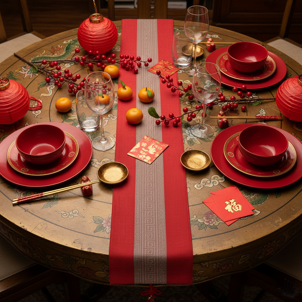 GREEK Table Runner  | Panel Woven Texilene - 30 x 180 cm