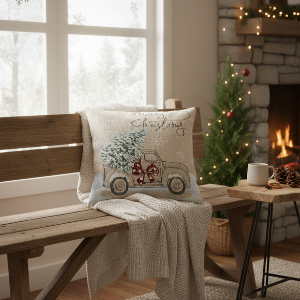 PICKUP Cushion Cover | Woven Chenielle - 45 x 45 cm