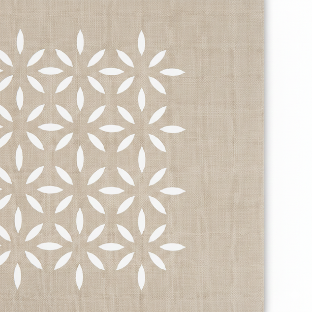 Rapee Morocco Petal Lasercut Table Runner – Cationic Fabric – 33 x 150 cm