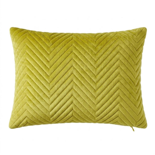 PINSONIC Oblong Cover | Quilted Chevron Velvet - 33 x 45 cm