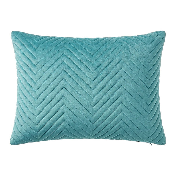 PINSONIC Oblong Cover | Quilted Chevron Velvet - 33 x 45 cm
