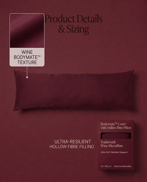 Rapee BodyMate™ Full-Body Pillow & Microfibre Cover Set – 45 x 152 cm