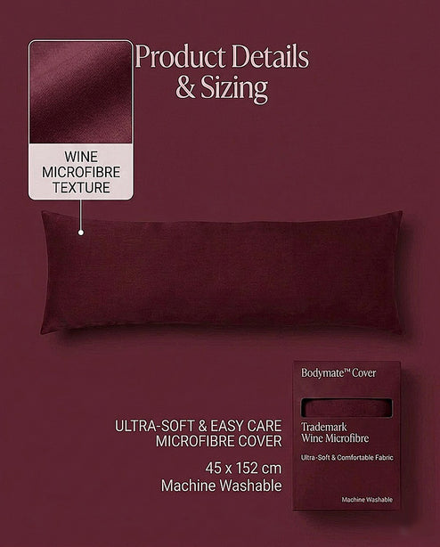 Rapee BodyMate™ Signature Microfibre Body Pillow Cover – 45 x 152 cm