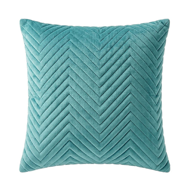 PINSONIC Cushion Cover | Quilted Chevron Velvet - 45 x 45 cm