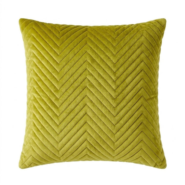 PINSONIC Cushion Cover | Quilted Chevron Velvet - 45 x 45 cm