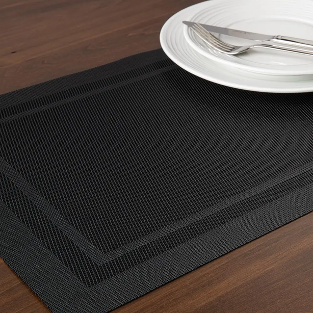 Rapee Cornice Woven Texilene Placemat – Tone on Tone Double Border Design – 30 x 45 cm